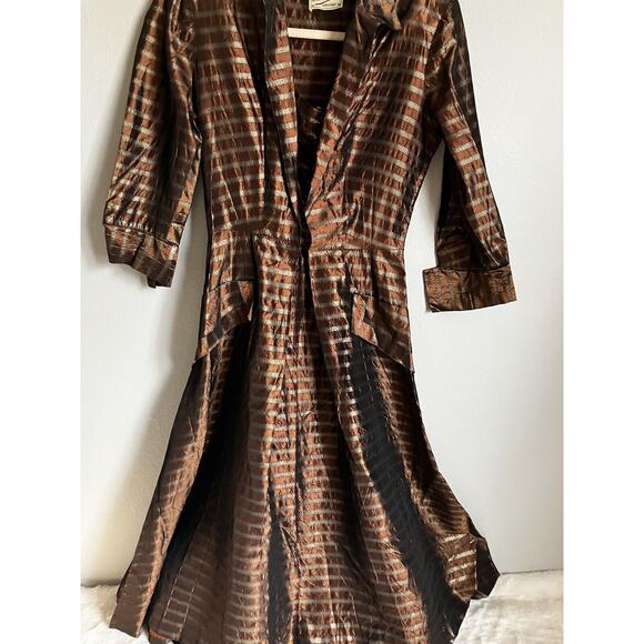 Doris Dodson Originals Womens Vintage 1940's Satin Button Front Dress VINTAGE - Picture 4 of 7